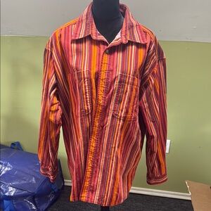 Striped Multicolor Corduroy Men's Shirt